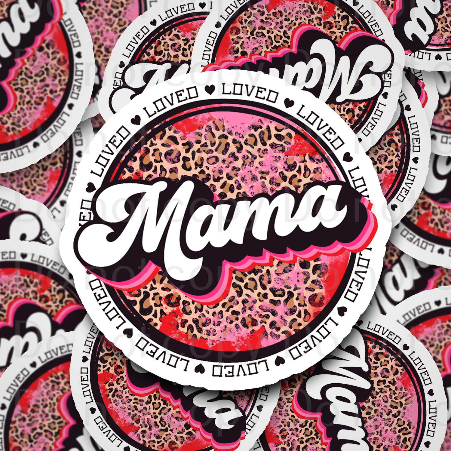 Love Mama leopard - Vinyl Sticker