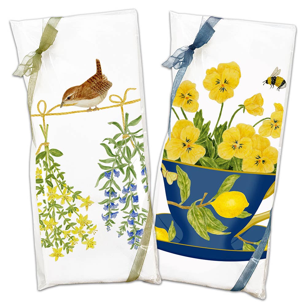 Single Flour Sack Towels Packaged SP-490 Lemons