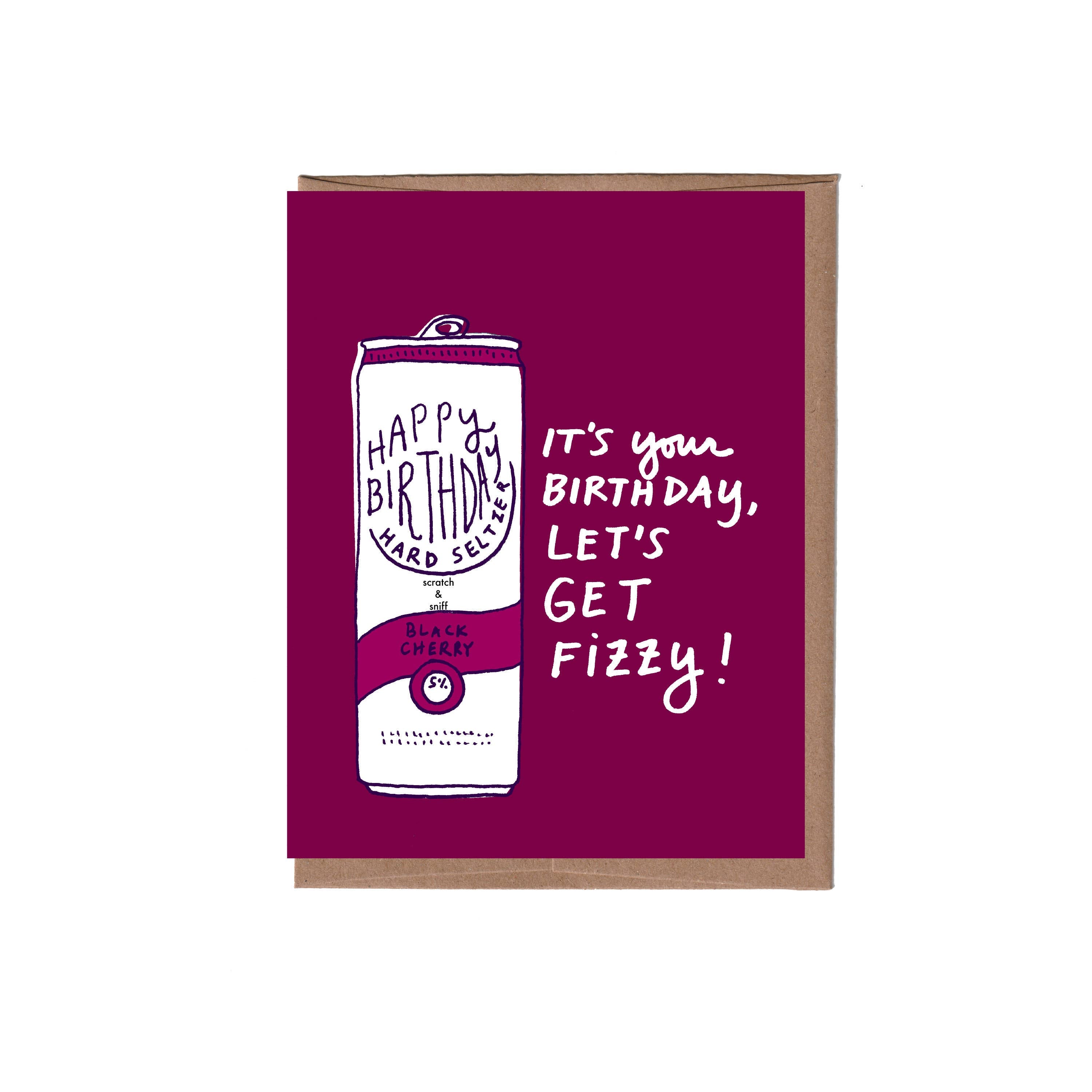 Scratch & Sniff Seltzer Birthday Greeting Card