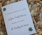 Good friends are like a four leaf clover - Greeting card image 0