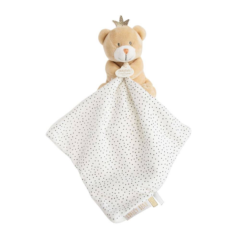 Little King Bear Plush with Doudou Baby Blanket