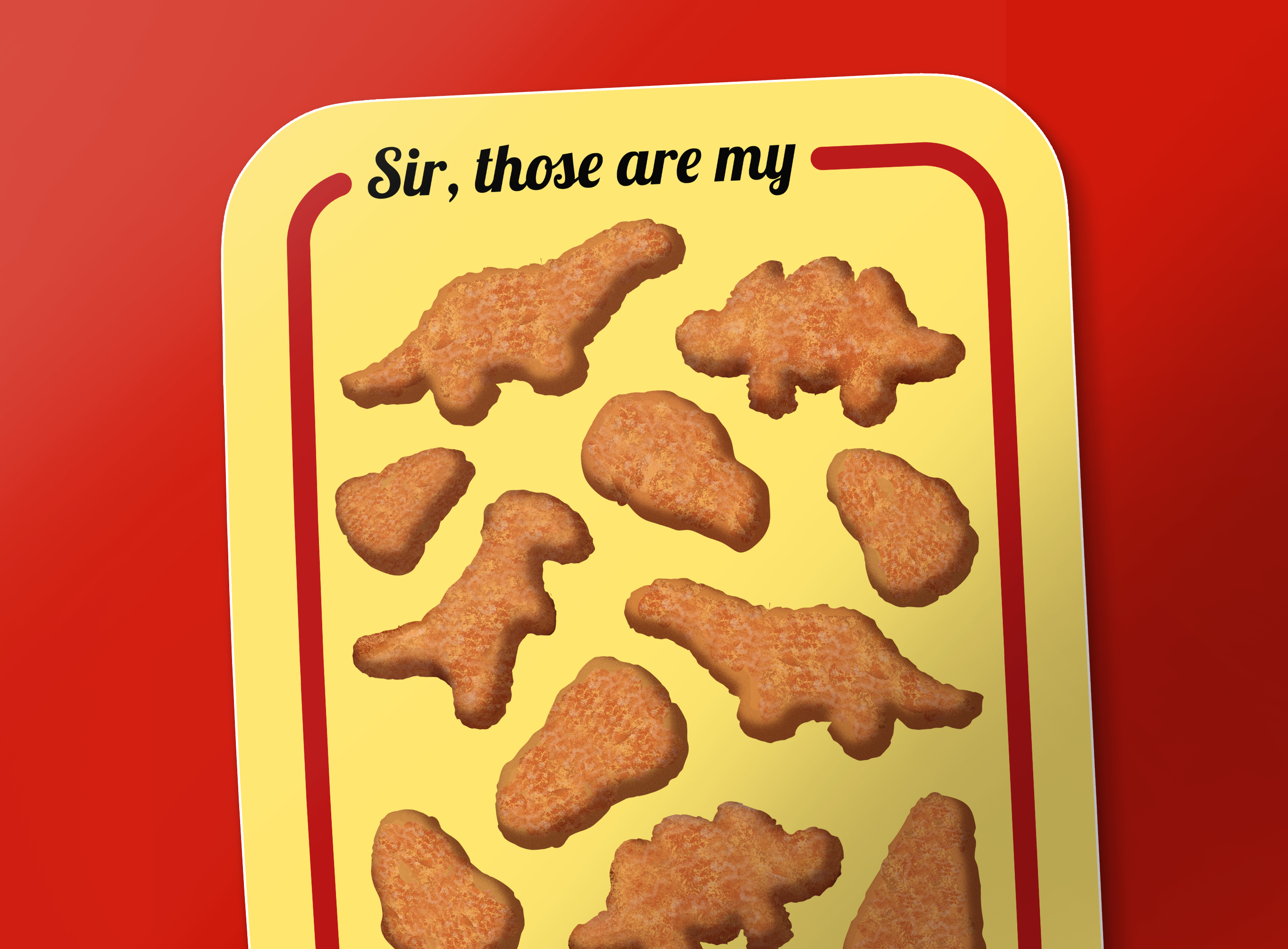 Emotional Support Nuggets Sticker