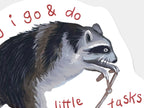 Raccoon on Bike Sticker