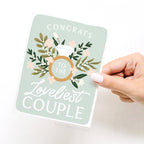 Congrats to the Loveliest Couple Greeting Card