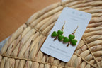 Shamrock Enamel Earrings image 2