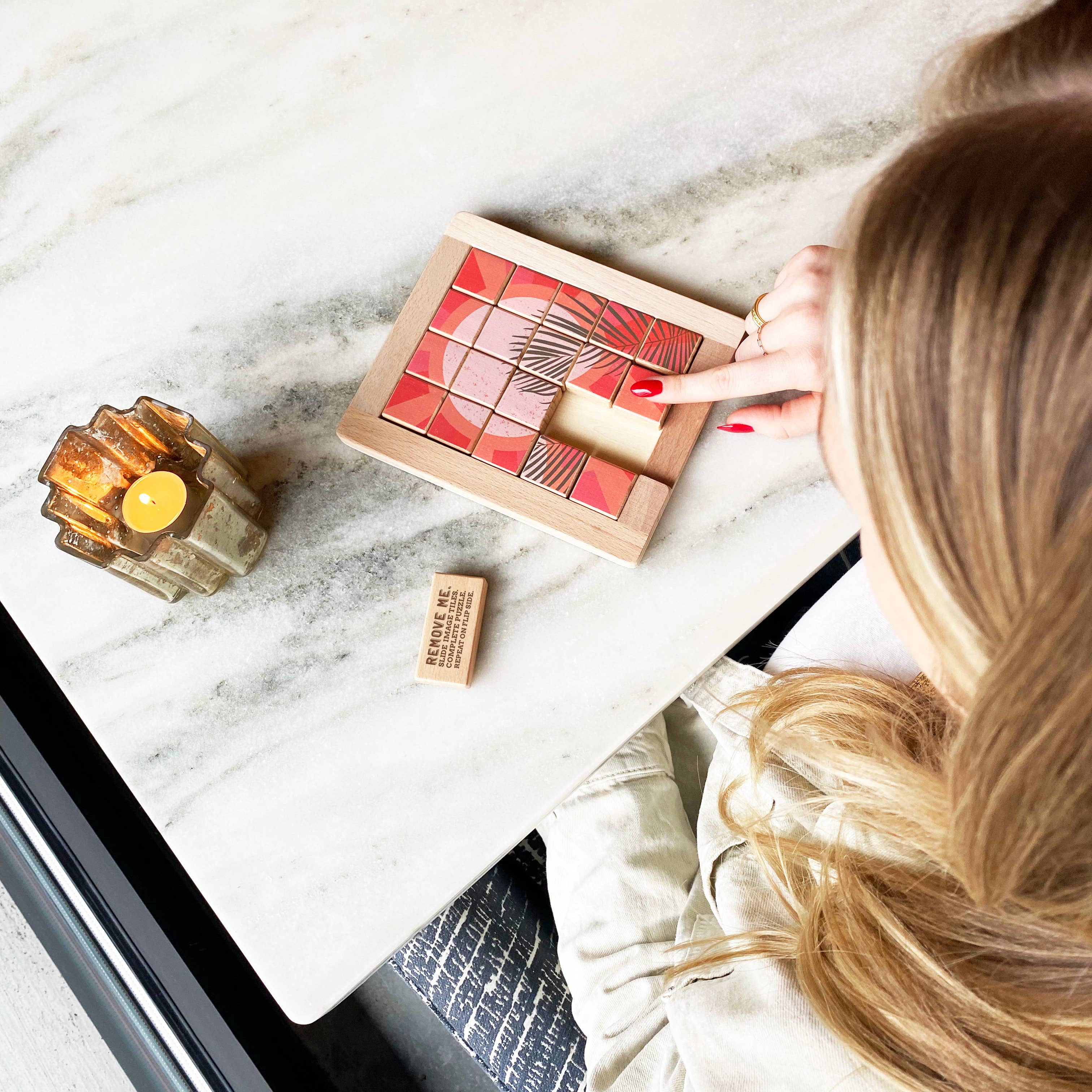 Dualities Wooden Sliding Puzzle Day v Night