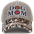 Dog Mom Leopard Washed Vintage Ballcap