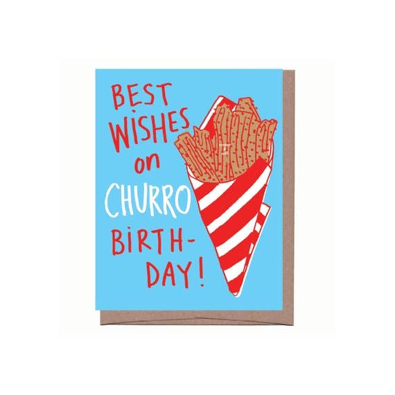 Scratch & Sniff Churro Birthday Greeting Card