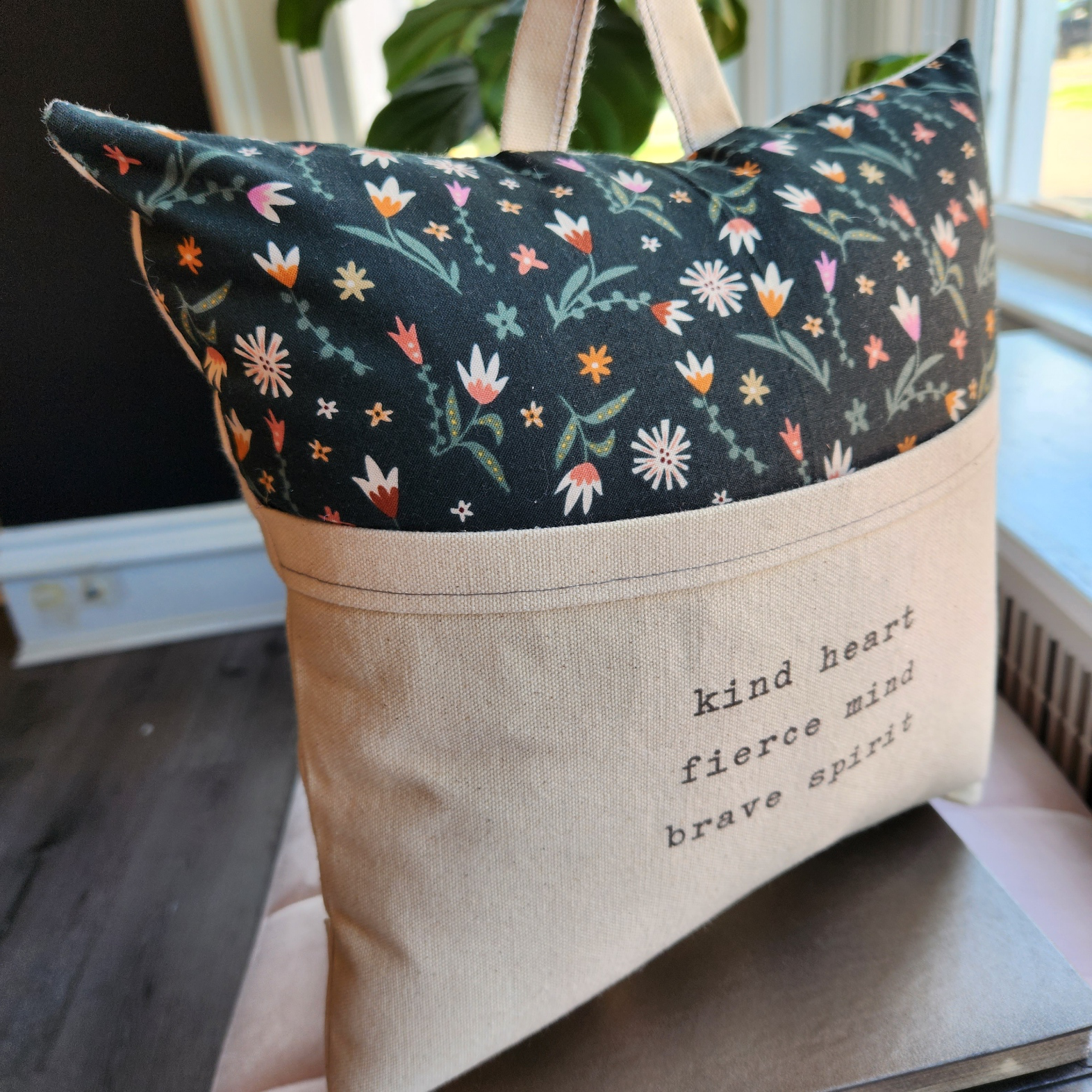 Reading Pillow- Kind Heart, Floral