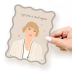 Wavy Die Cut FLAT card (not folded)