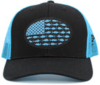USA Fish Flag Mesh Back Ballcap