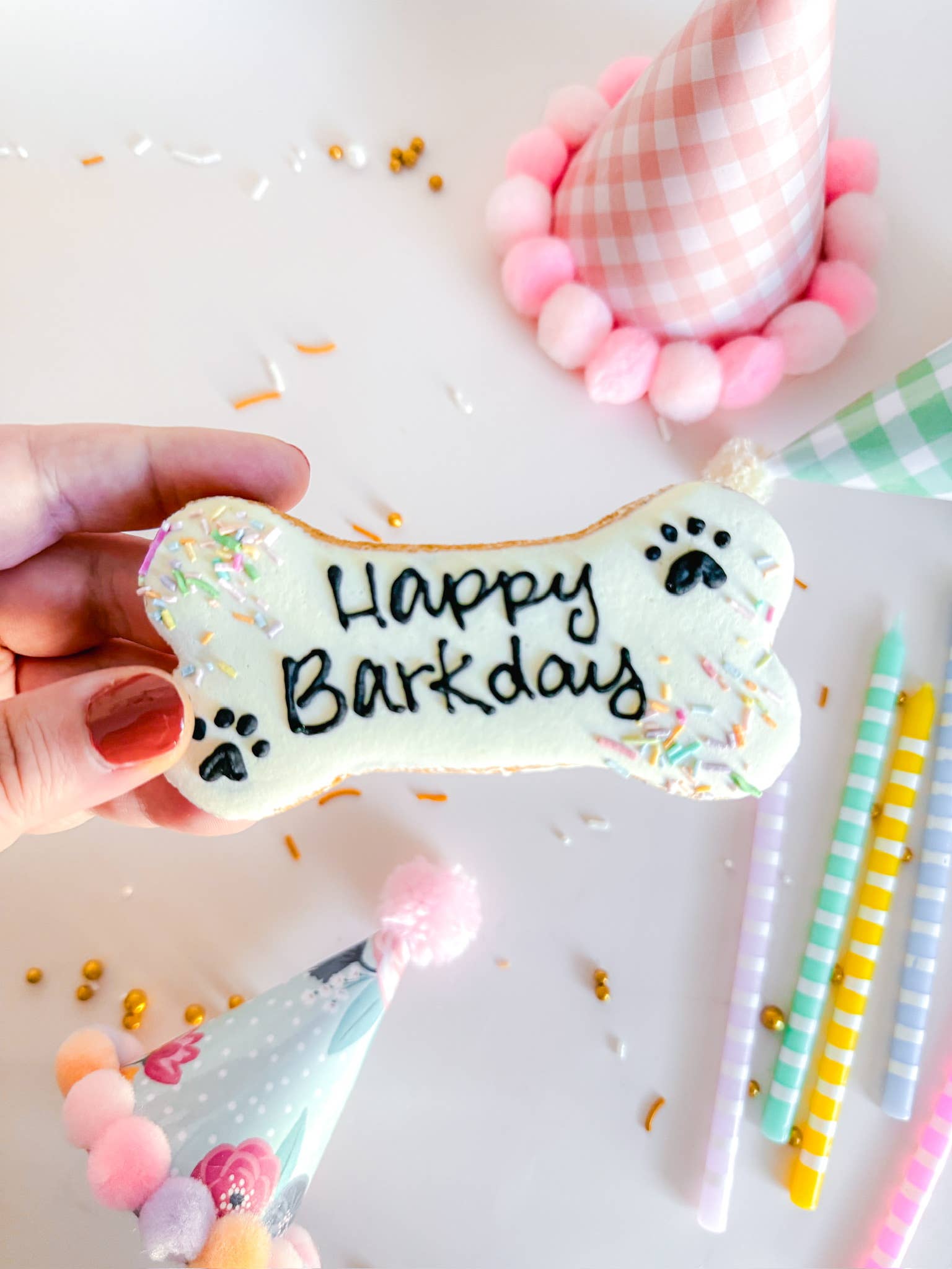 Decorated Dog Treat - Happy Barkday