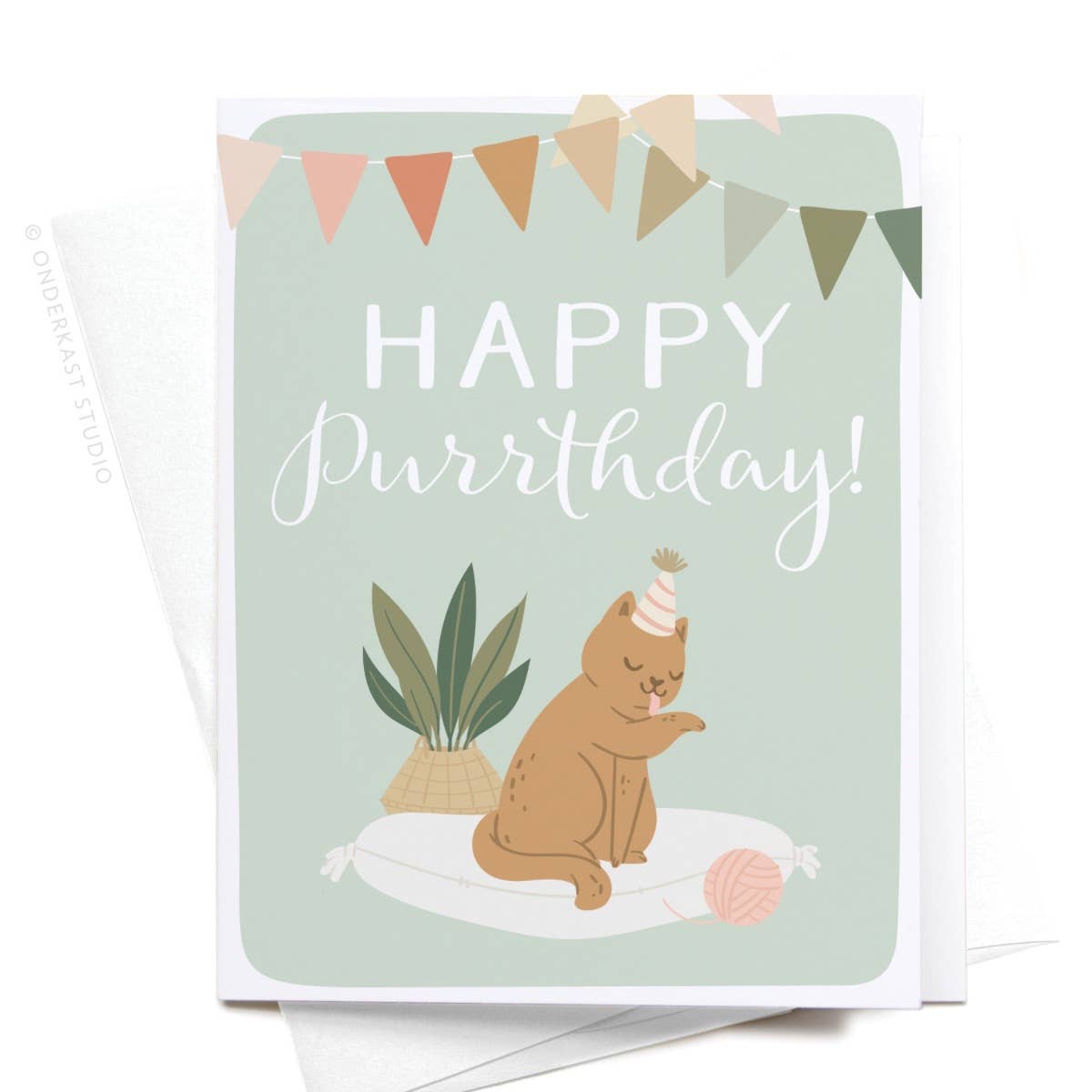 Happy Purrthday Cat Greeting Card