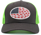 USA Fish Flag Mesh Back Ballcap