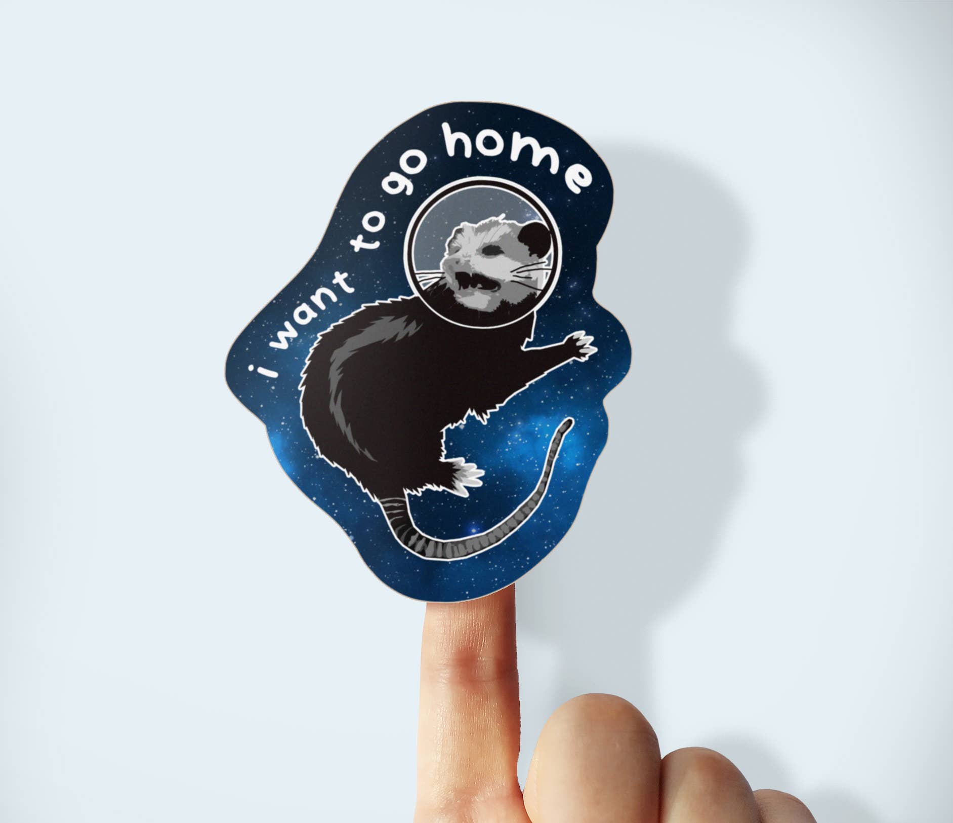 Possum in Space Sticker