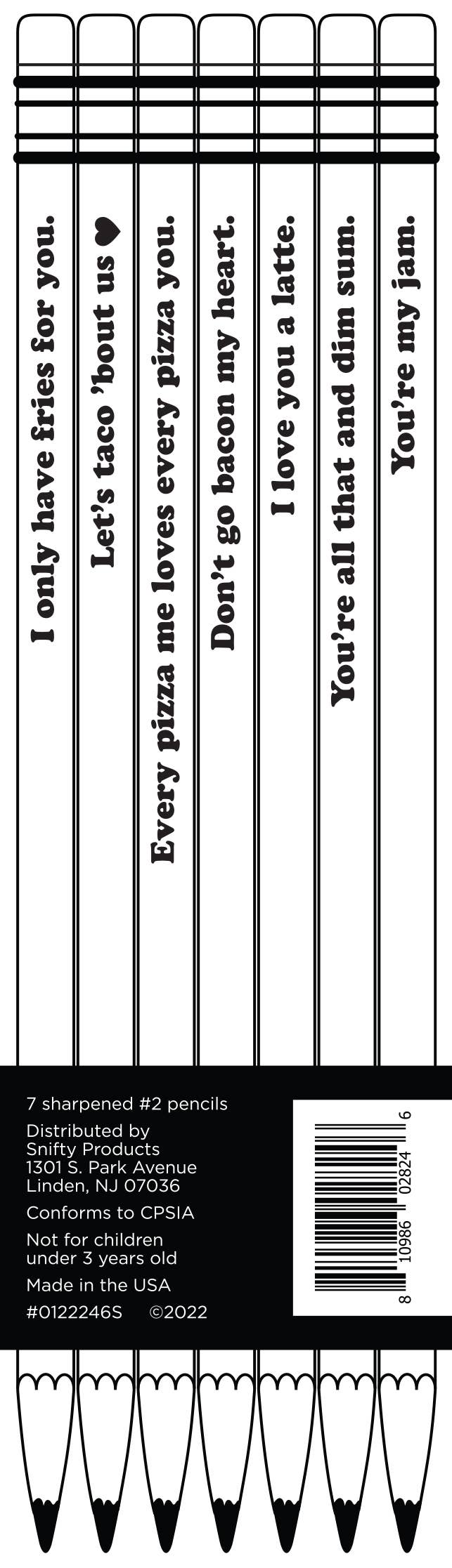 LET'S TACO 'BOUT US PENCIL SET