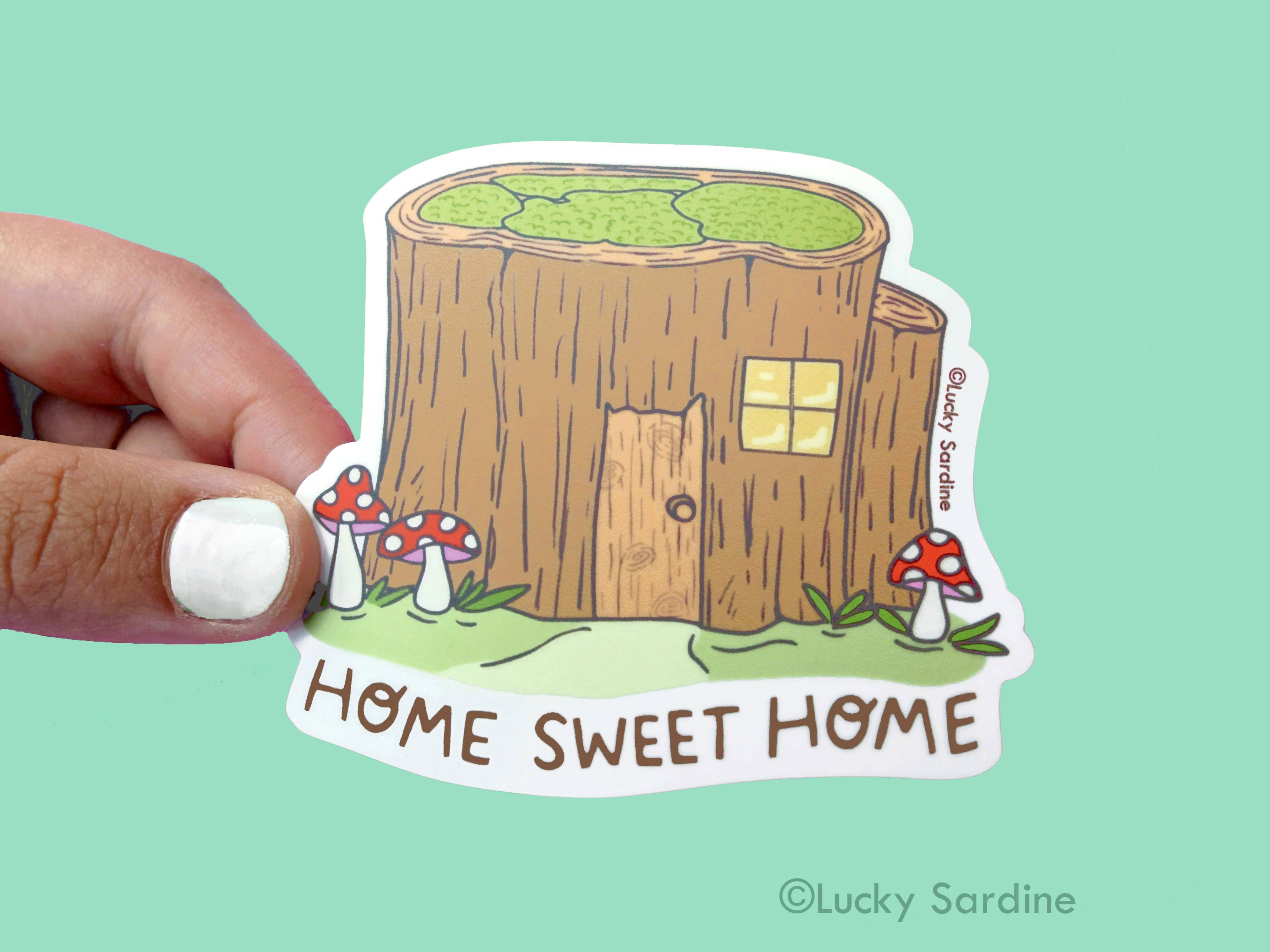Home Sweet Home, Forest & Woodland, Mushroom Vinyl Sticker