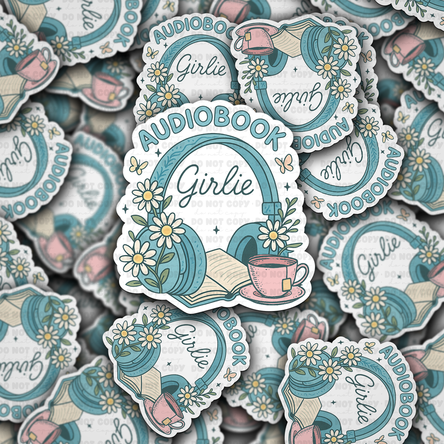 Audiobook girlie Die Cut Sticker