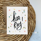 Hoo Ray celebration greeting card image 0