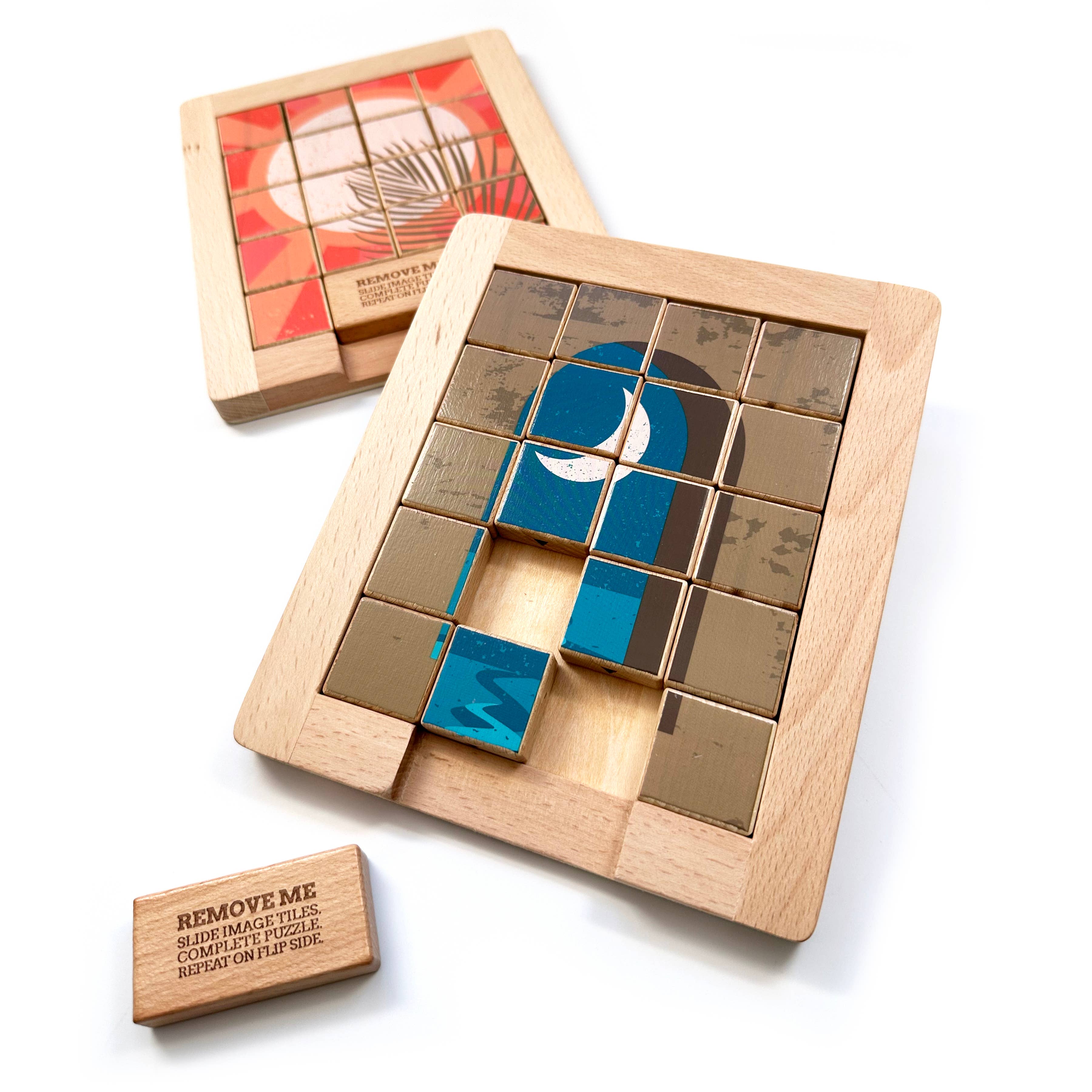 Dualities Wooden Sliding Puzzle Day v Night