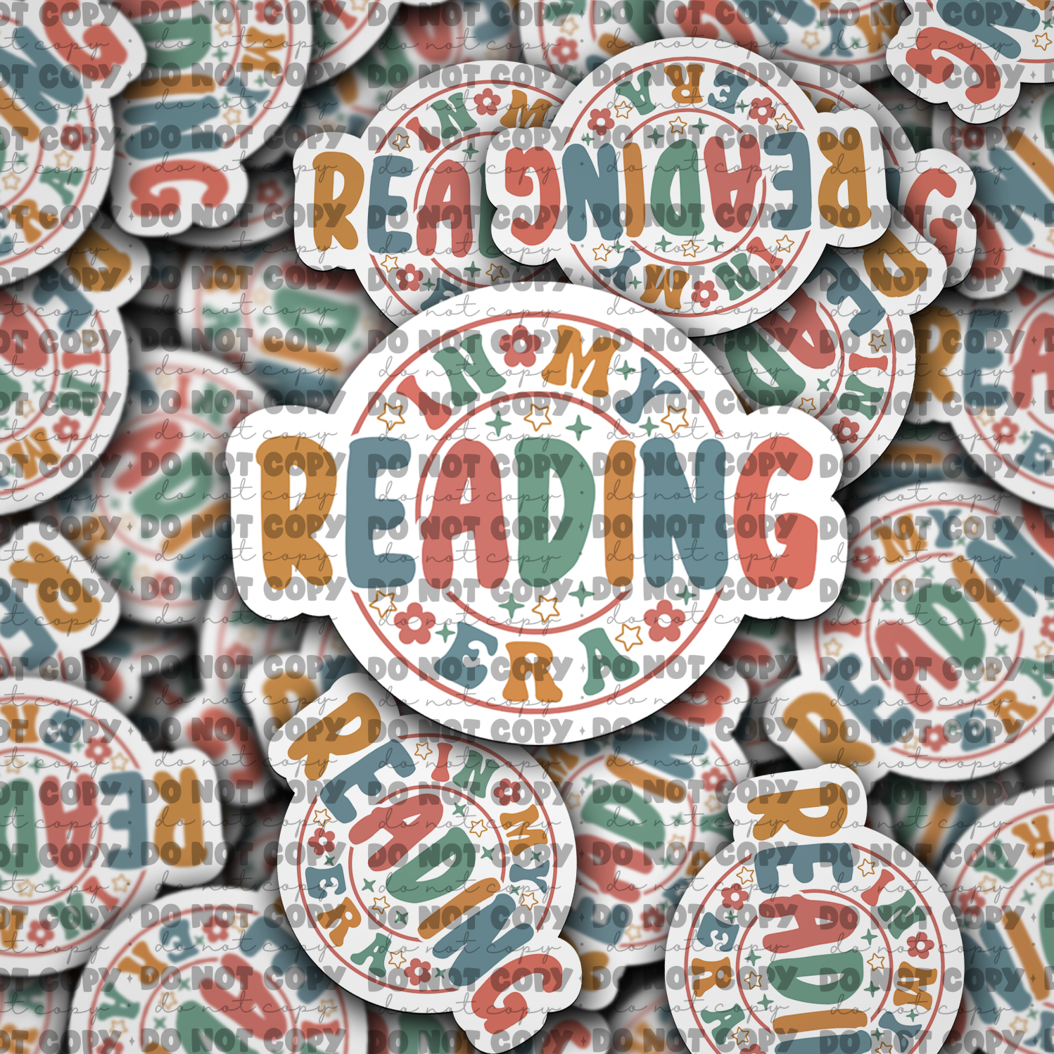 In my reading era  Die cut sticker