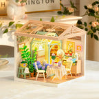 DIY Miniature House Kit: Blooming Tea Garden