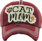 CAT MOM Washed Vintage Ball Cap