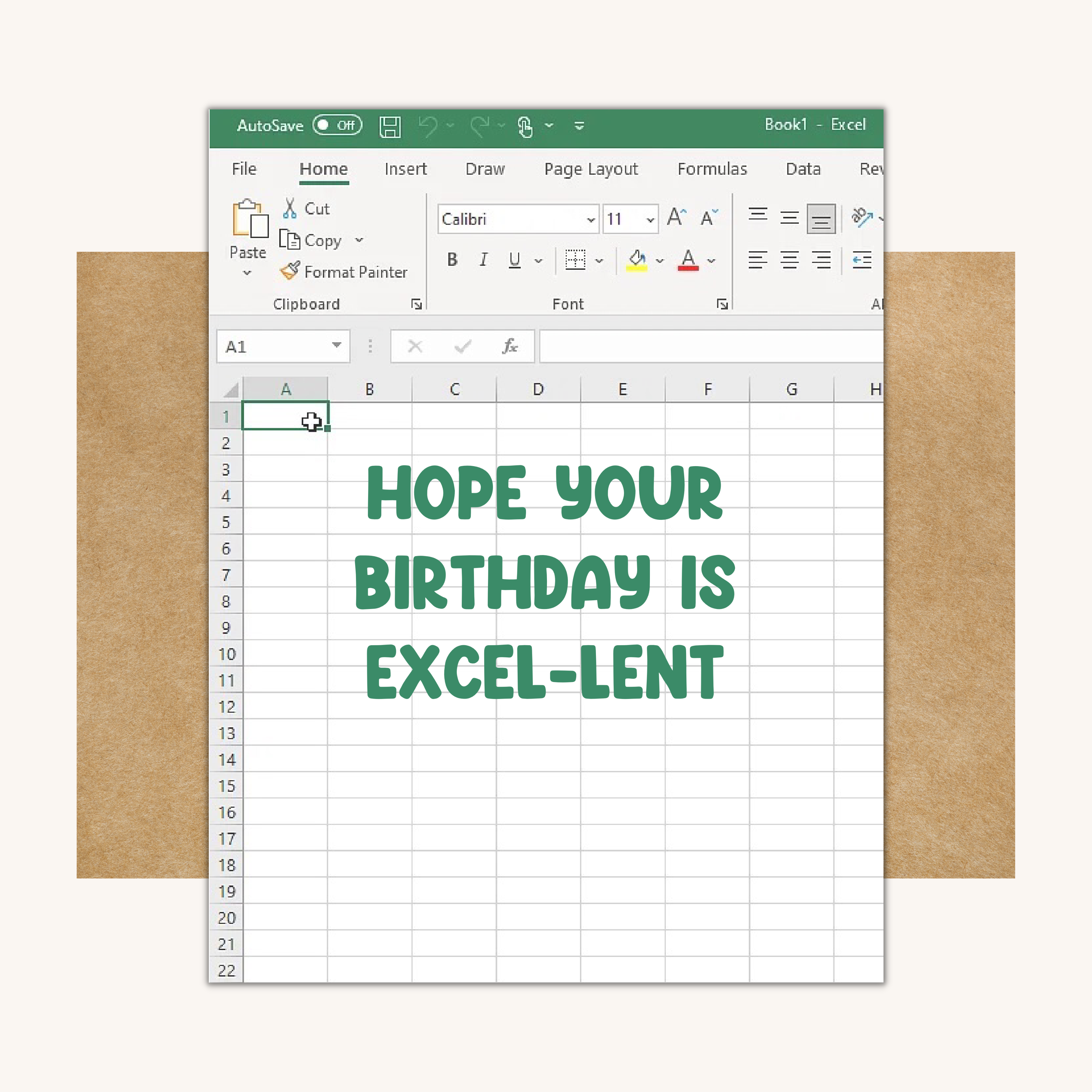 Excel Birthday Card