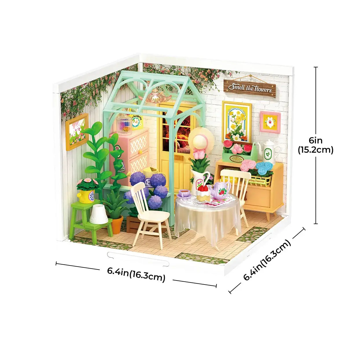 DIY Miniature House Kit: Blooming Tea Garden