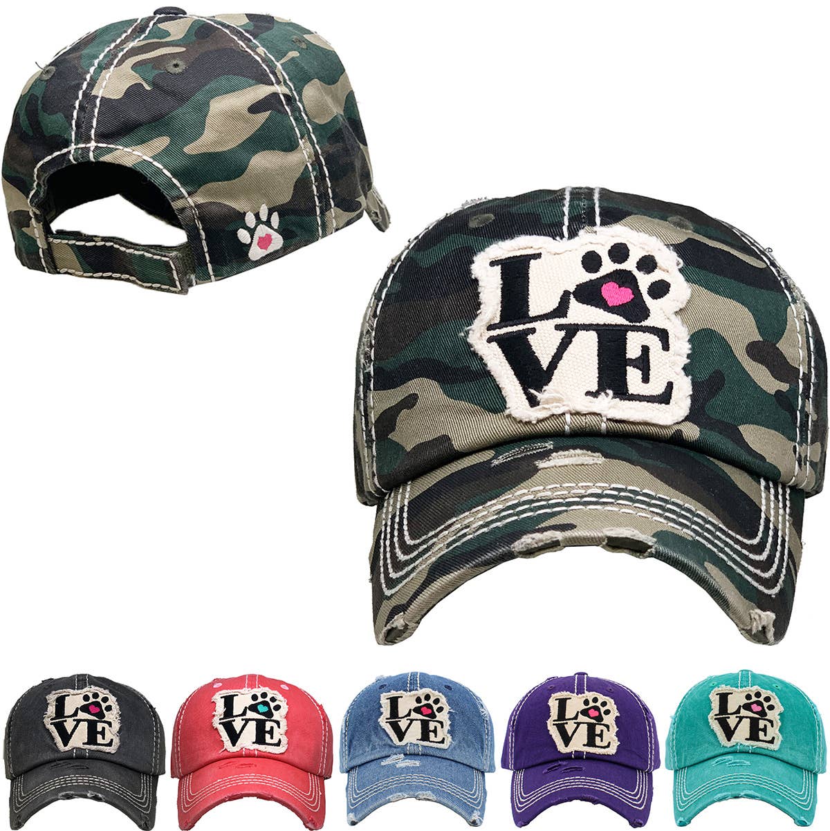 Paw Love Vintage Ballcap