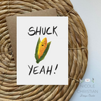"Shuck yeah" celebration greeting card image 0