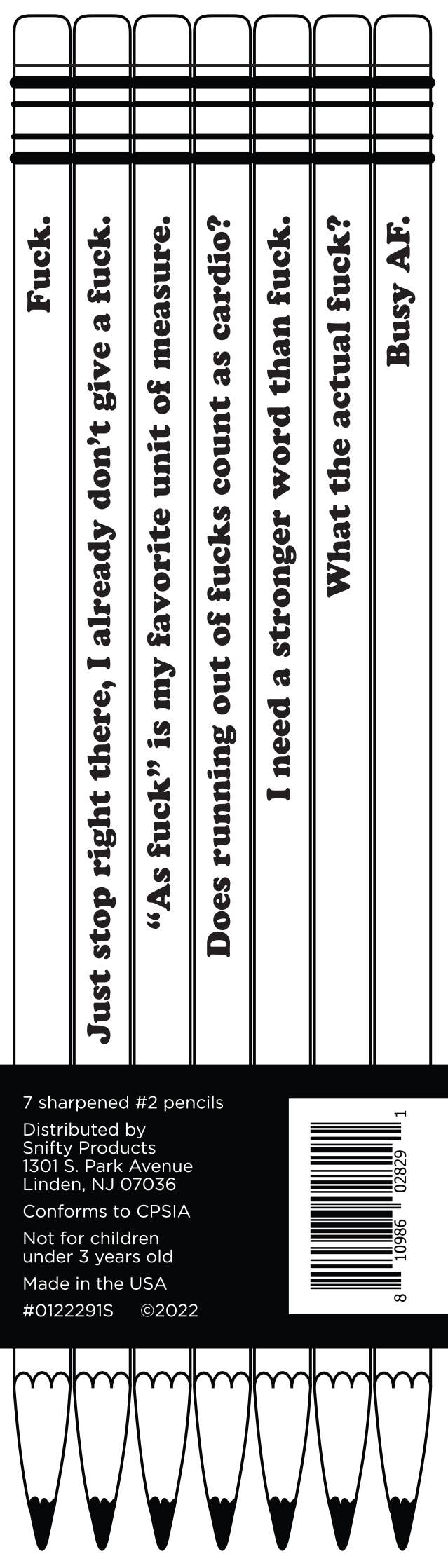 #%@! FUCK PENCIL SET