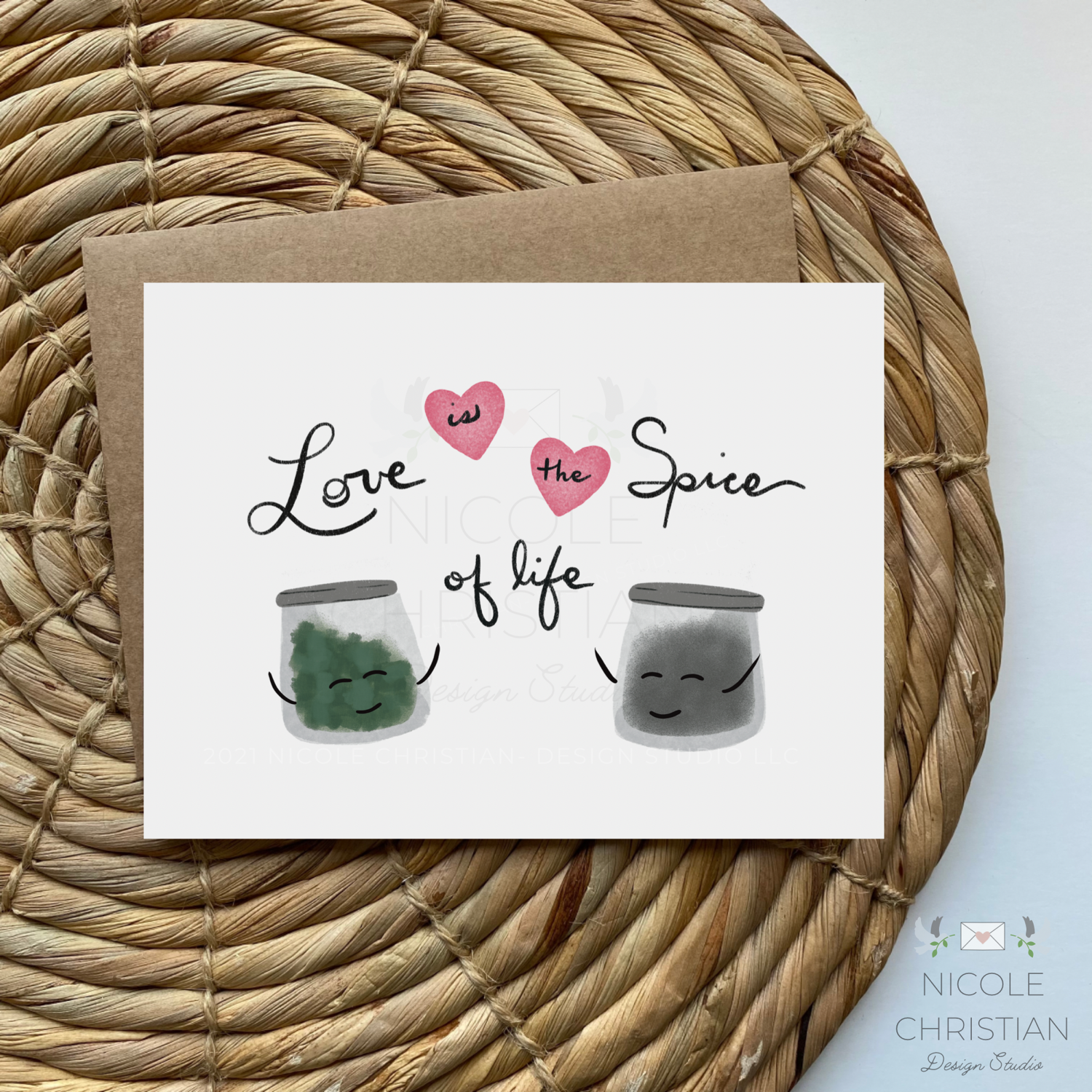 Love is the spice of life - greeting card image 0