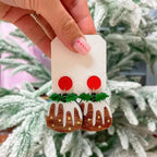 Acrylic Holiday Bundt Cake Dangle Earrings