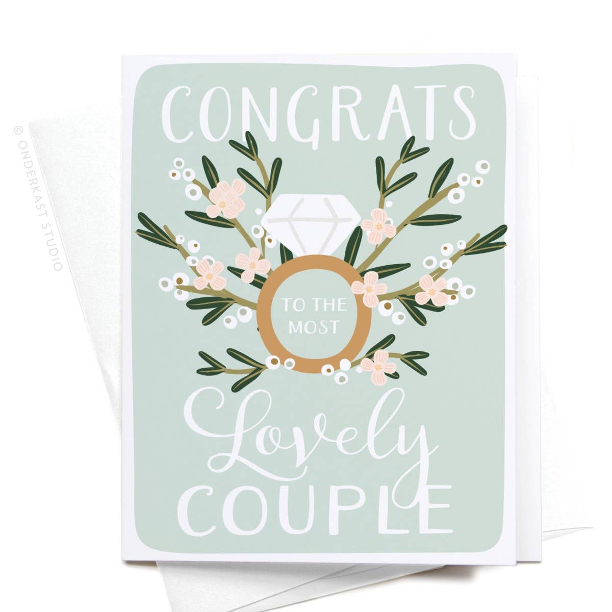 Congrats to the Loveliest Couple Greeting Card