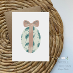 Easter egg with bow card -  Greeting card image 0