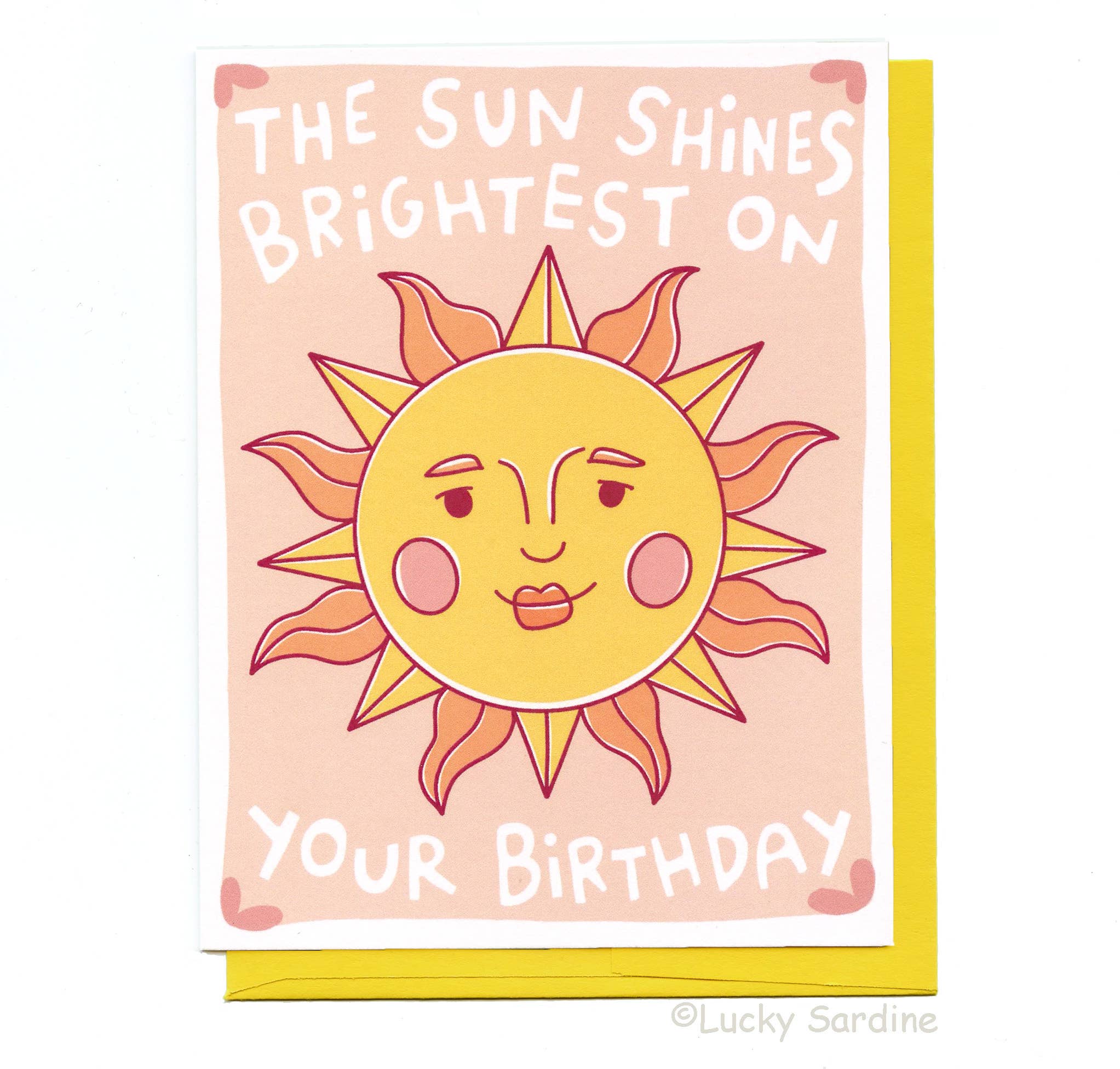 Celestial Sun Birthday, Retro Vintage 70s 80s Sunshine Card