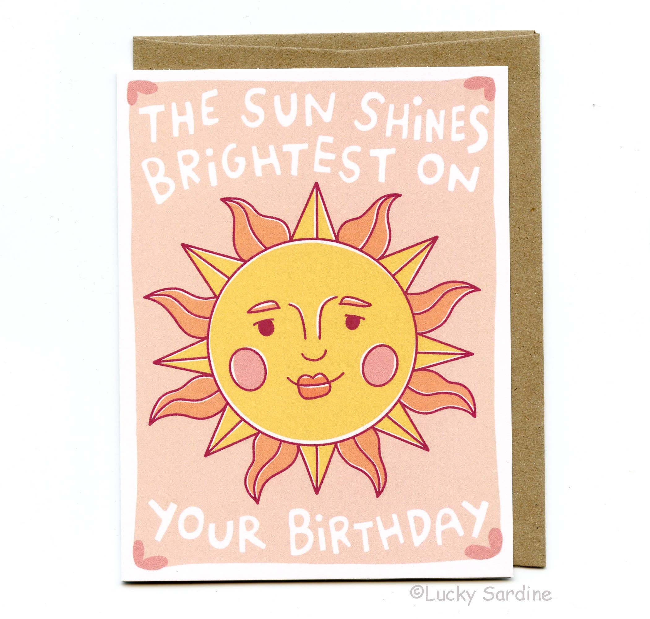 Celestial Sun Birthday, Retro Vintage 70s 80s Sunshine Card