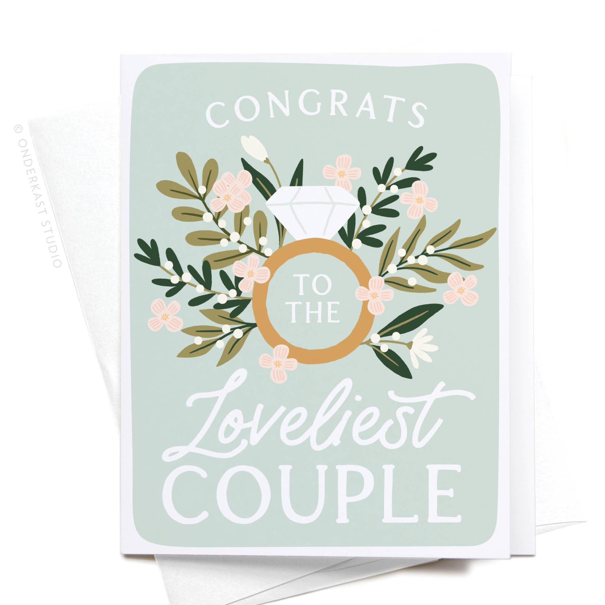 Congrats to the Loveliest Couple Greeting Card