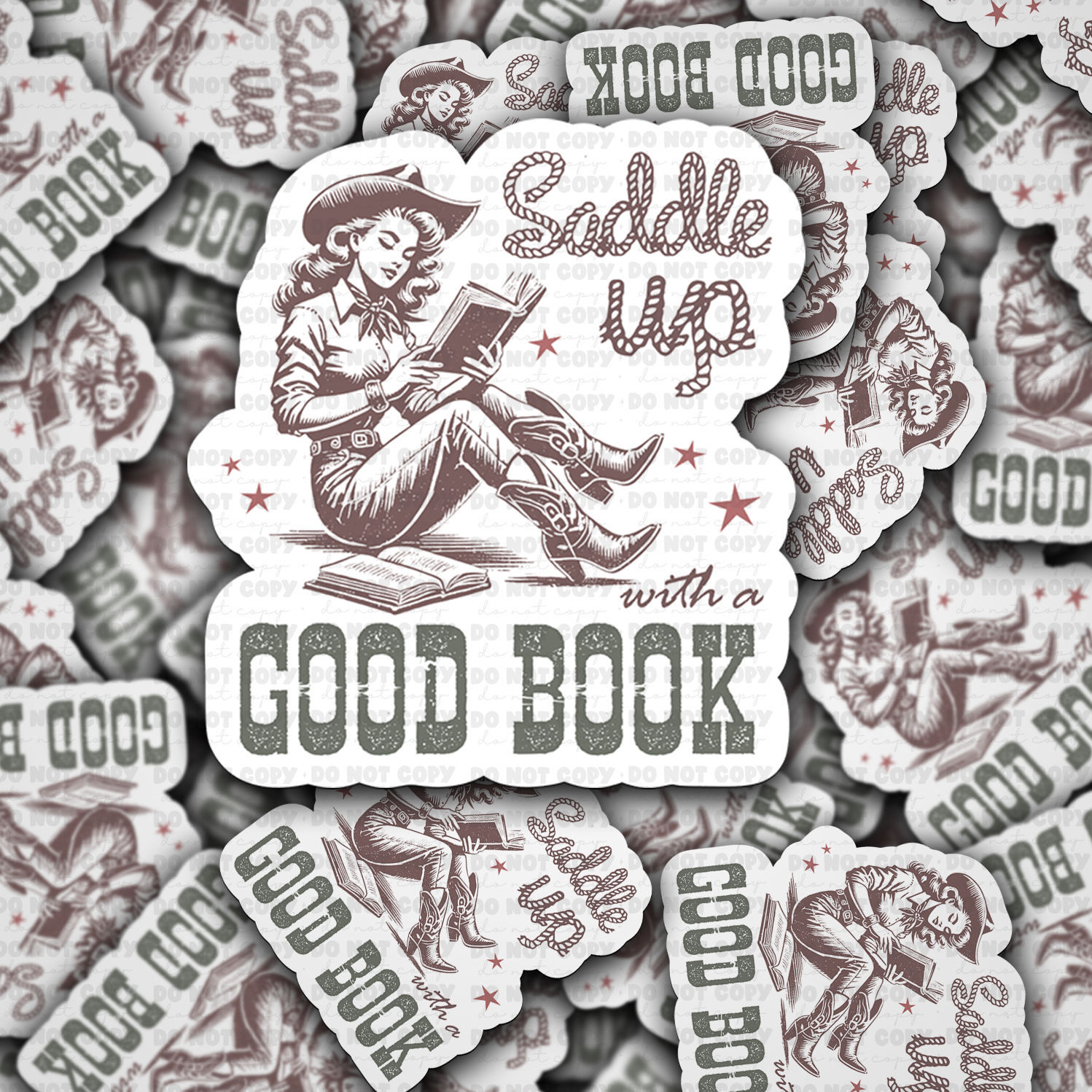 Saddle up with a good book - Vinyl Sticker