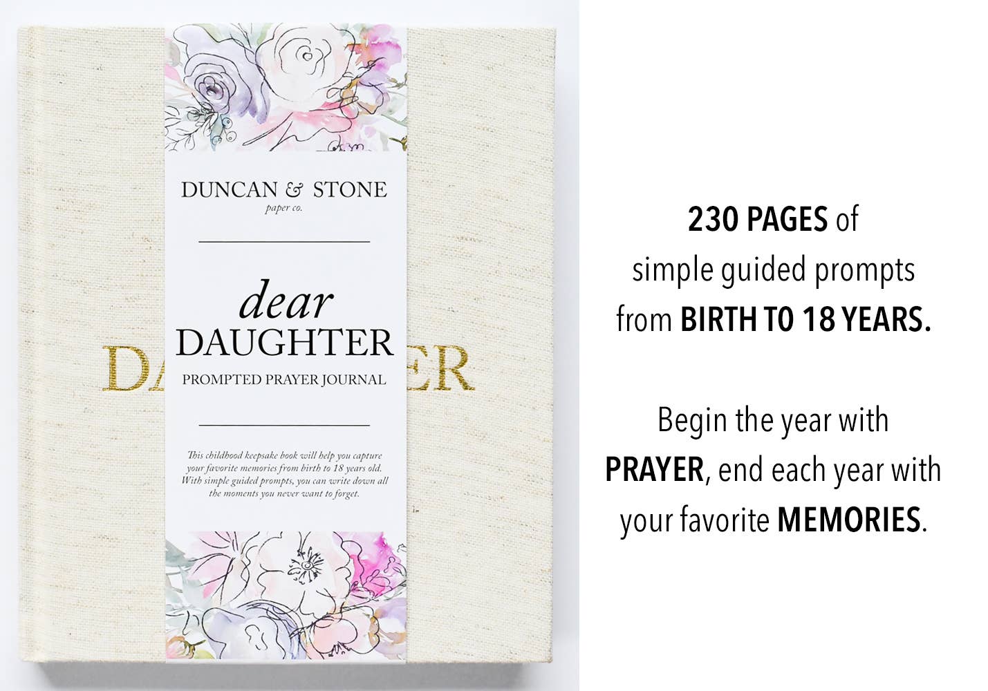 Dear Daughter Childhood Keepsake Book | Mother's Day Gift