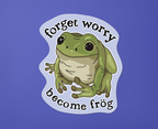Don't Worry Frog Vinyl Sticker