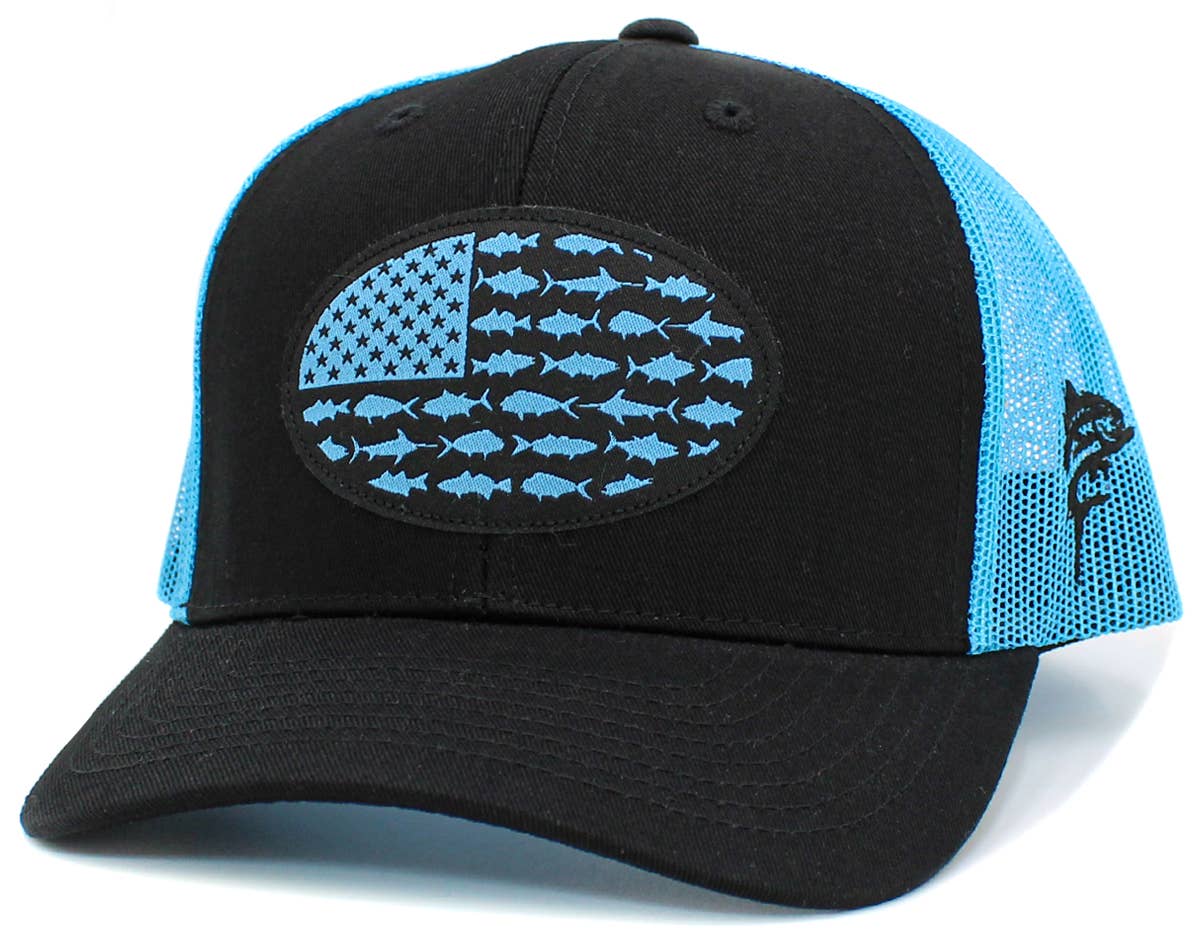 USA Fish Flag Mesh Back Ballcap