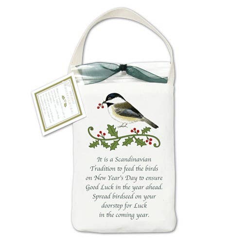 Chickadee Holiday Good Luck Tote