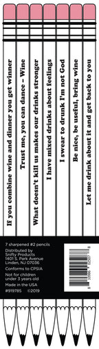 LET'S WINE ABOUT IT PENCIL SET