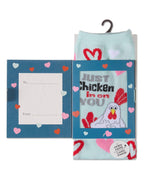 Just Chicken In On You Greeting Card Socks