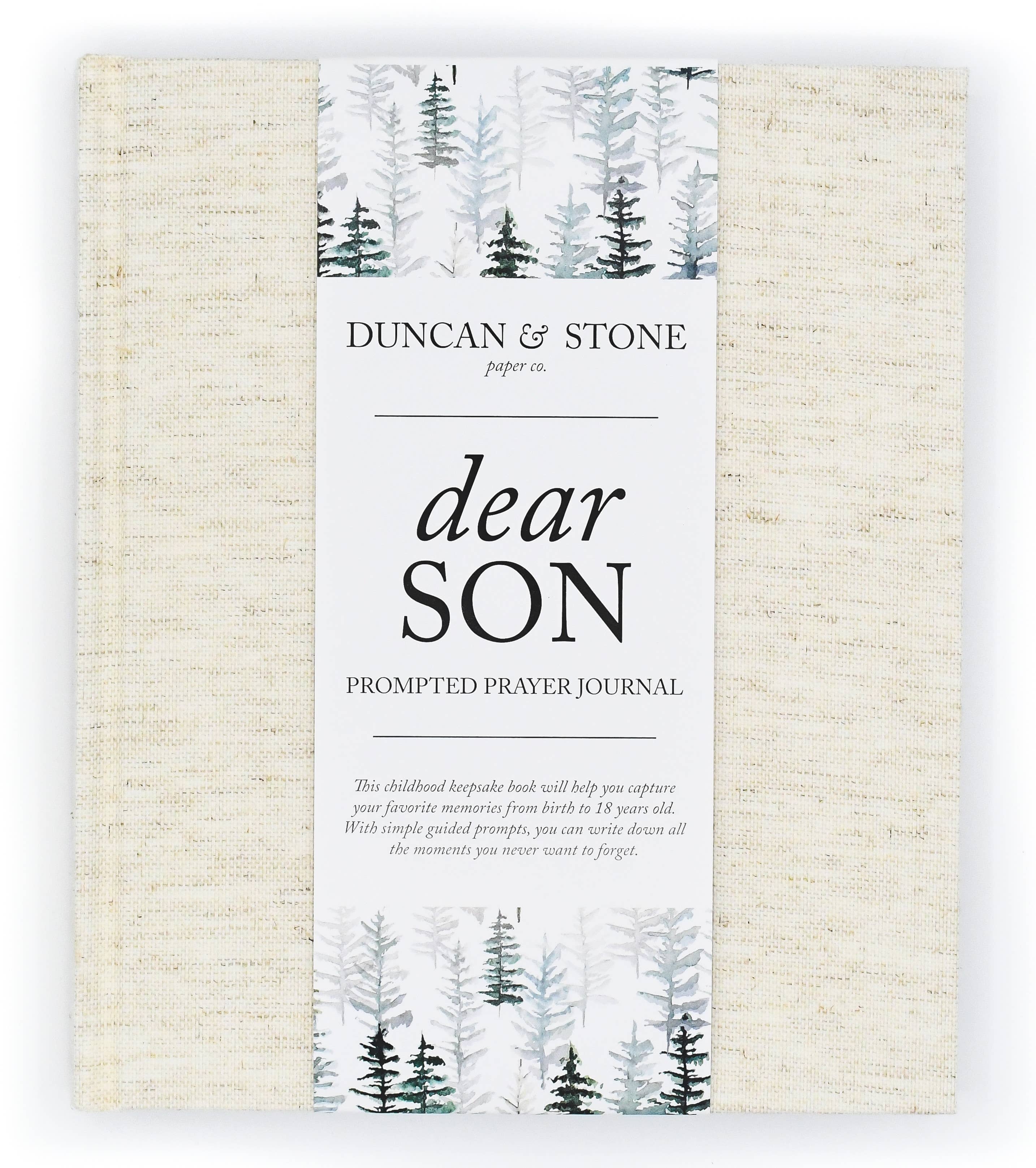 Dear Son Childhood Keepsake Book | Gift for Mom or Spouse