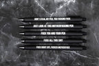 Sweary F*  Pens Cussing Pen Gift Set - 5 Black Gel Pens
