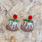 Acrylic Holiday Bundt Cake Dangle Earrings