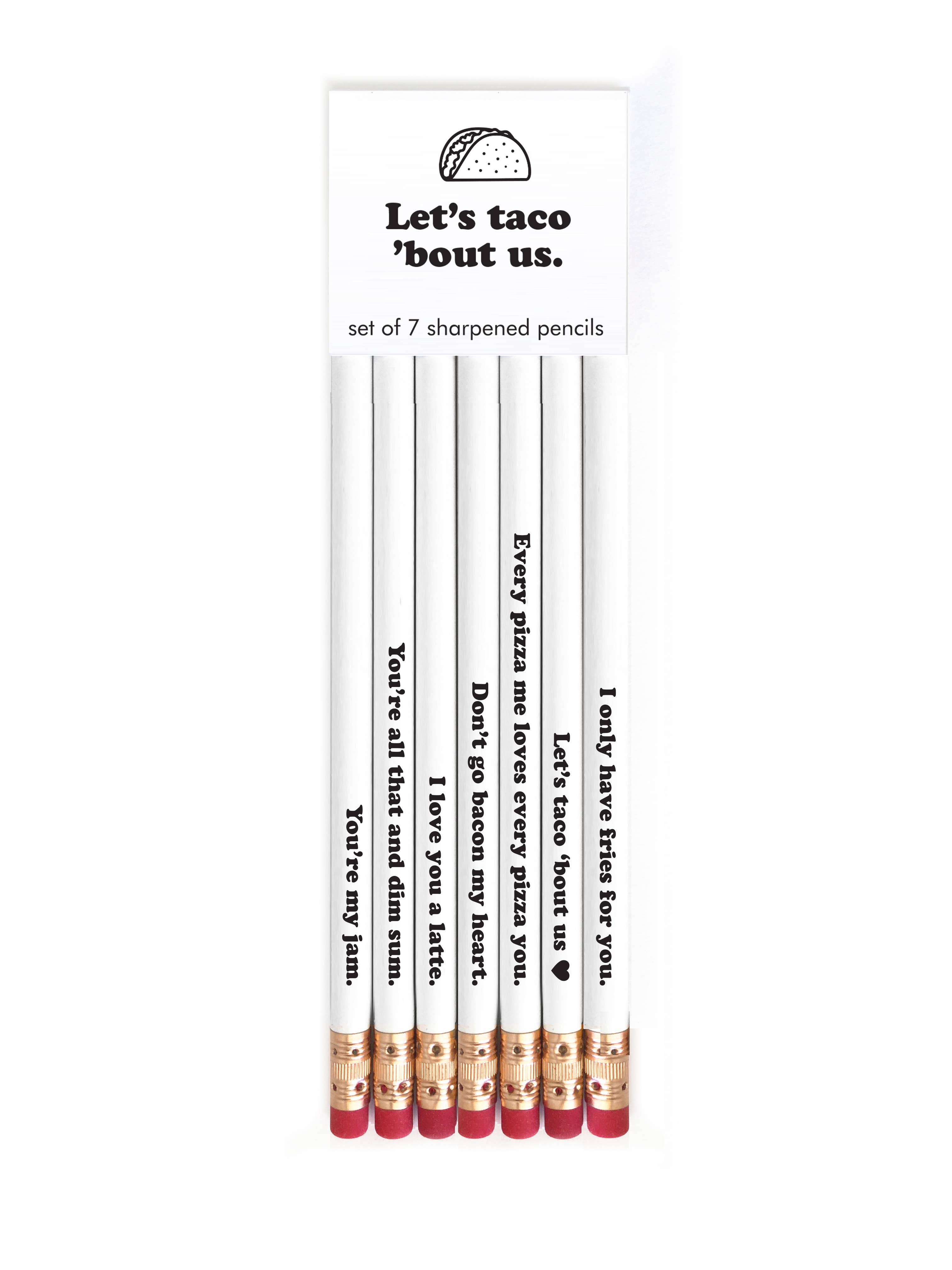 LET'S TACO 'BOUT US PENCIL SET
